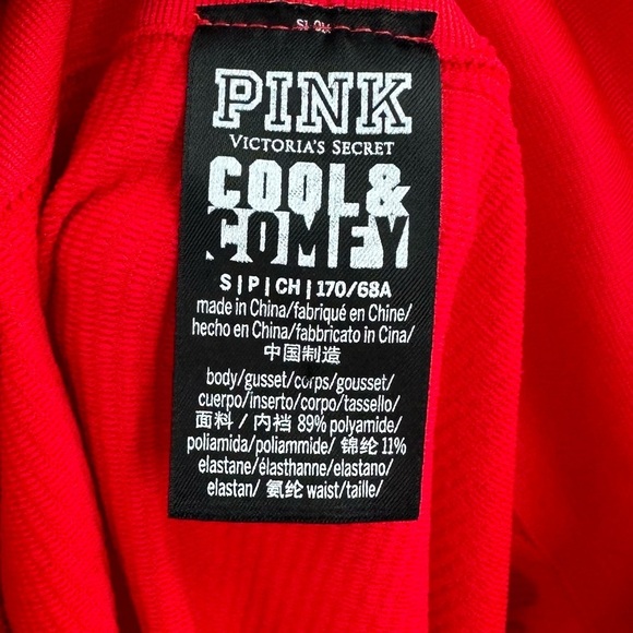 Victoria’s Secret PINK Cool Comfy Red Cheetah Print Leggings - Picture 4 of 6